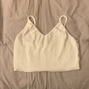 Small white crop tank top